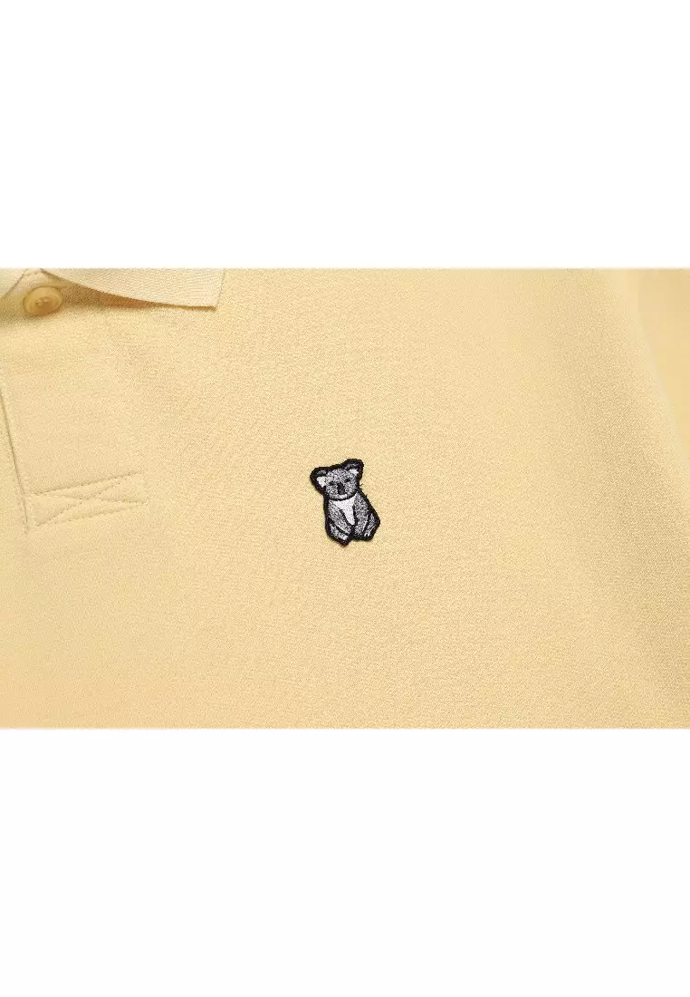 男女同款樹熊圖案章Pique Polo裇