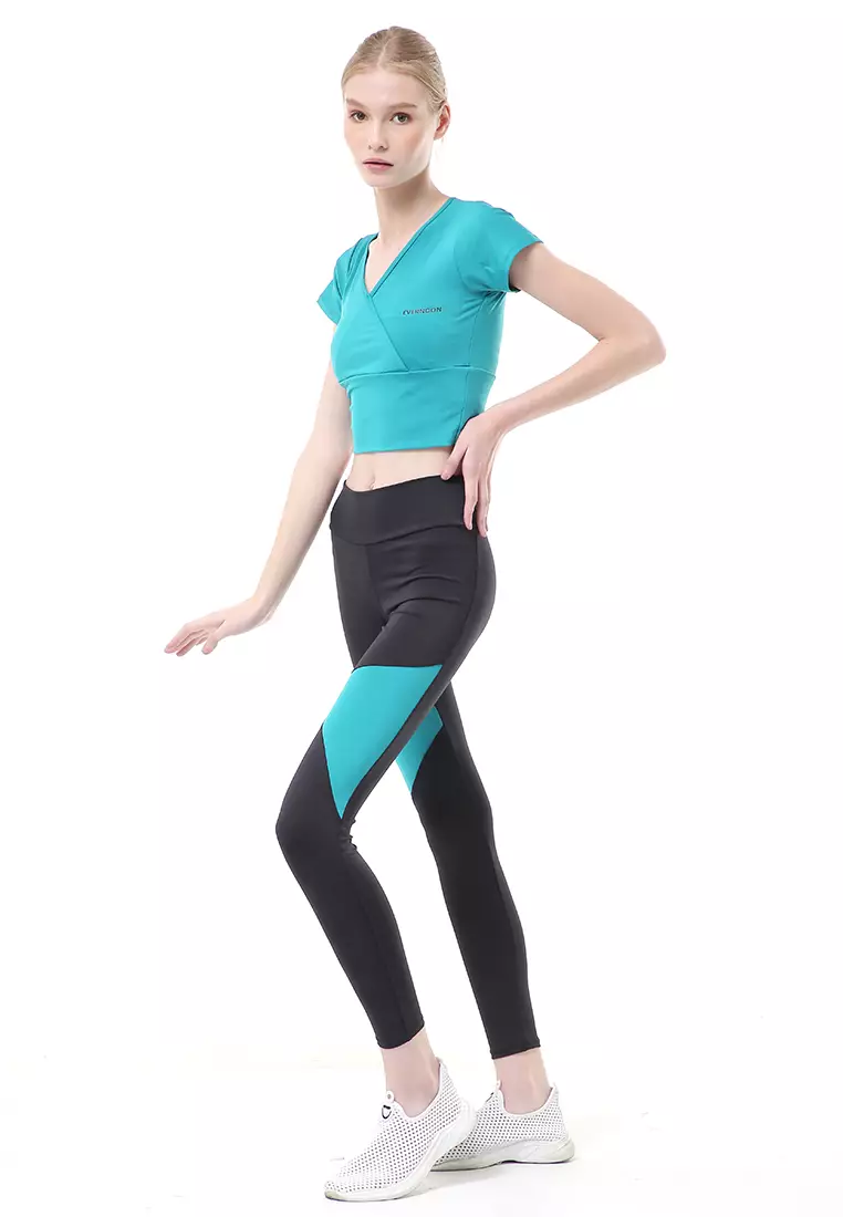 Jovita One Set Atasan Bawahan Baju Senam Aerobik Relaxed Fit - Tosca