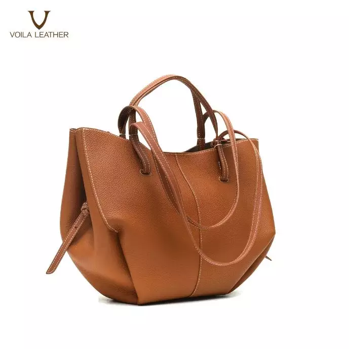VOILA LEATHER Tas Tote Wanita Kulit Asli Genuine Leather Tote Bag AVEENA Havana