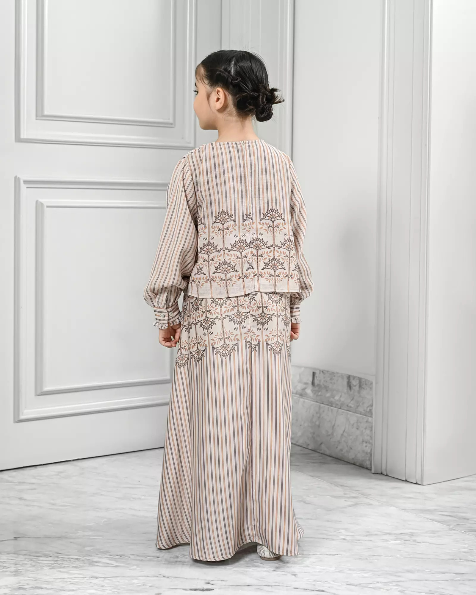 Geulis.id KIDS HANALIKA MAXI DRESS / DRESS ANAK / BAJU LEBARAN - DUSTYPEACH