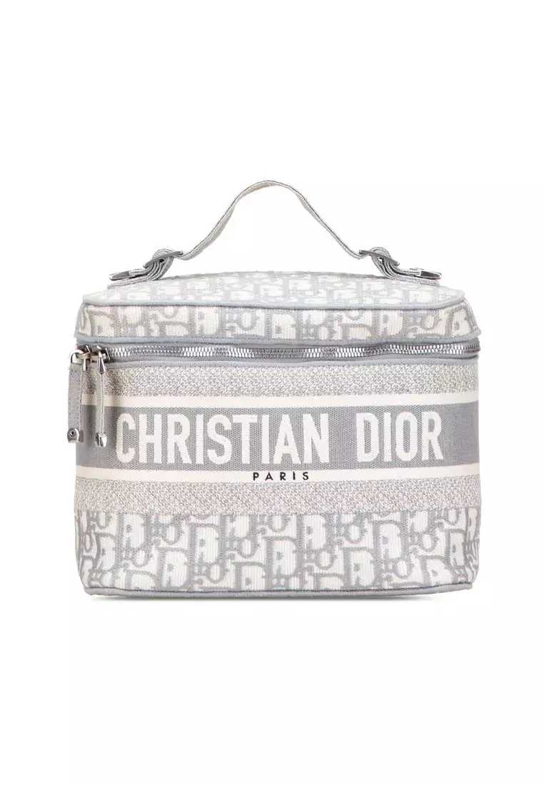 Buy DIOR Pre-Loved Dior Oblique Canvas Diortravel Vanity Case 2026
