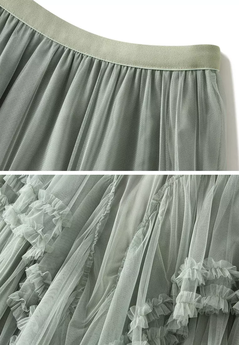 Multi-tiered Tulle Tiered Skirt AF1298