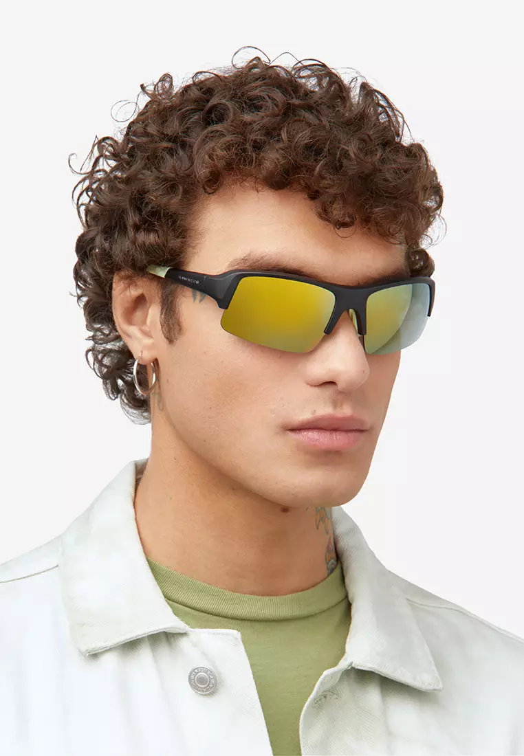 HAWKERS Black Acid BAT Sunglasses for Men and Women, Unisex. UV400 Protection. Official Product designed in Spain