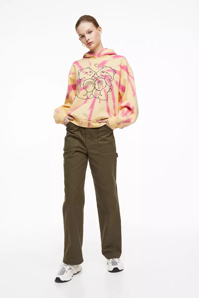 Jual H&M Oversized printed hoodie Original 2024 ZALORA Indonesia