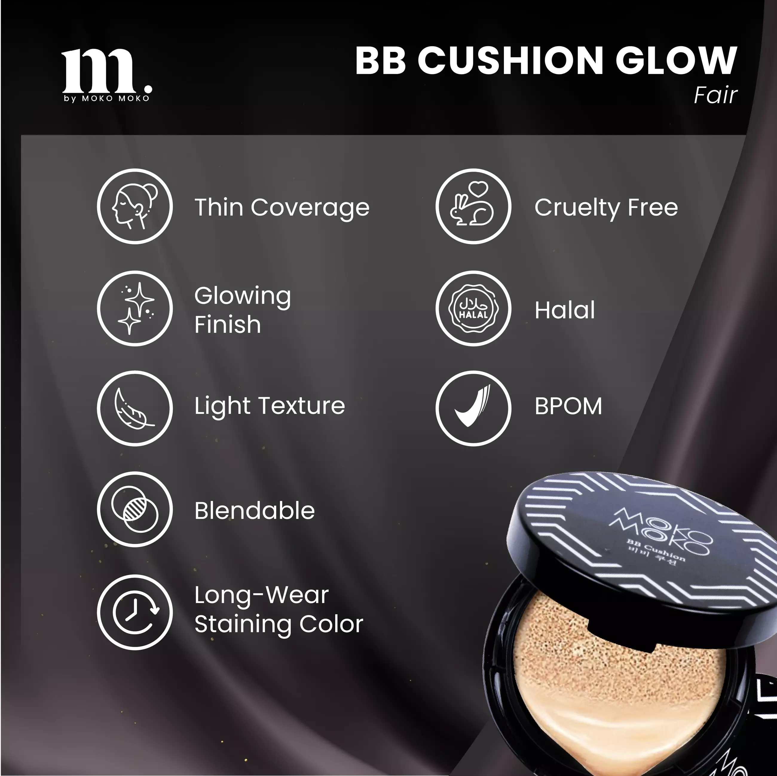 Moko Moko BB Cushion - Glow Fair