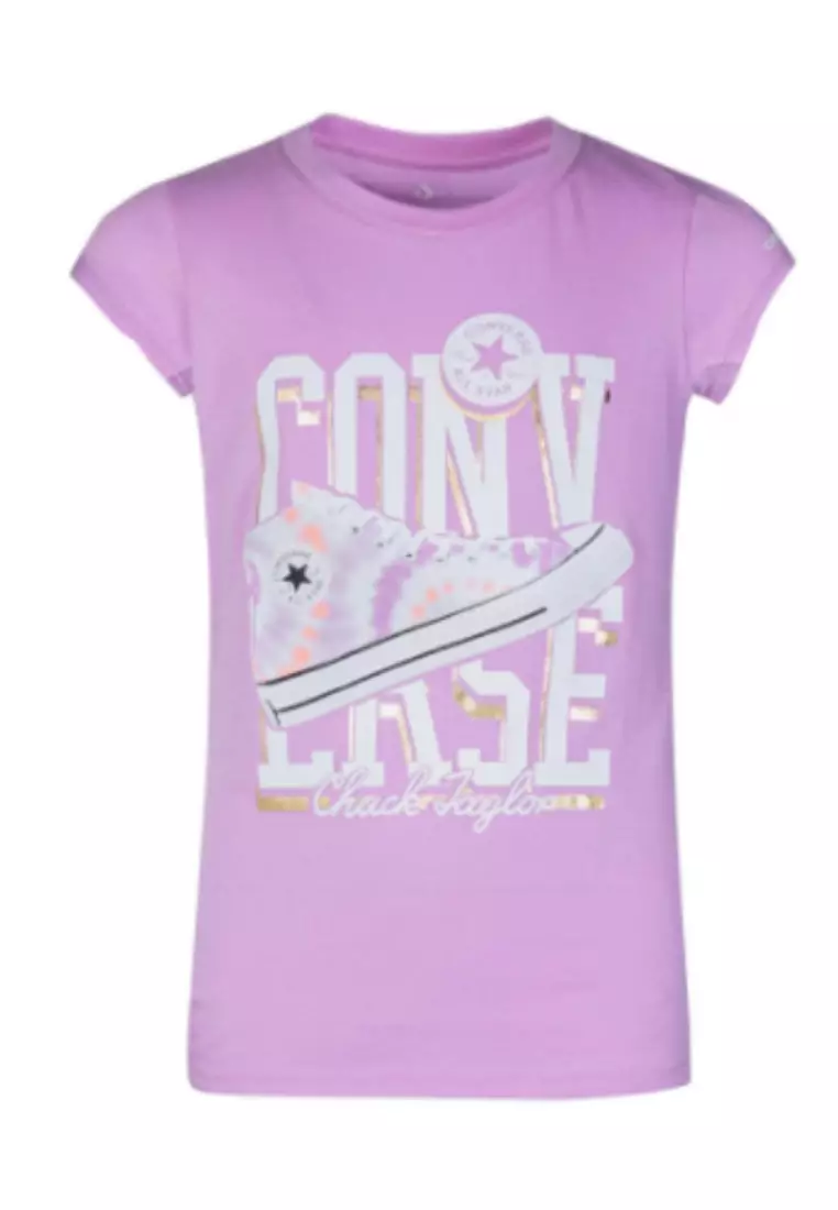 Converse t shirt kids pink new arrivals