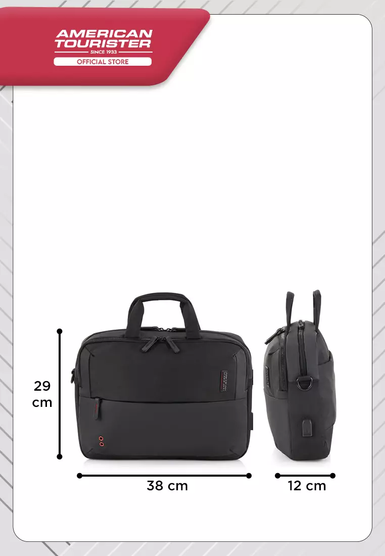 American Tourister Zork Briefcase AS - Black