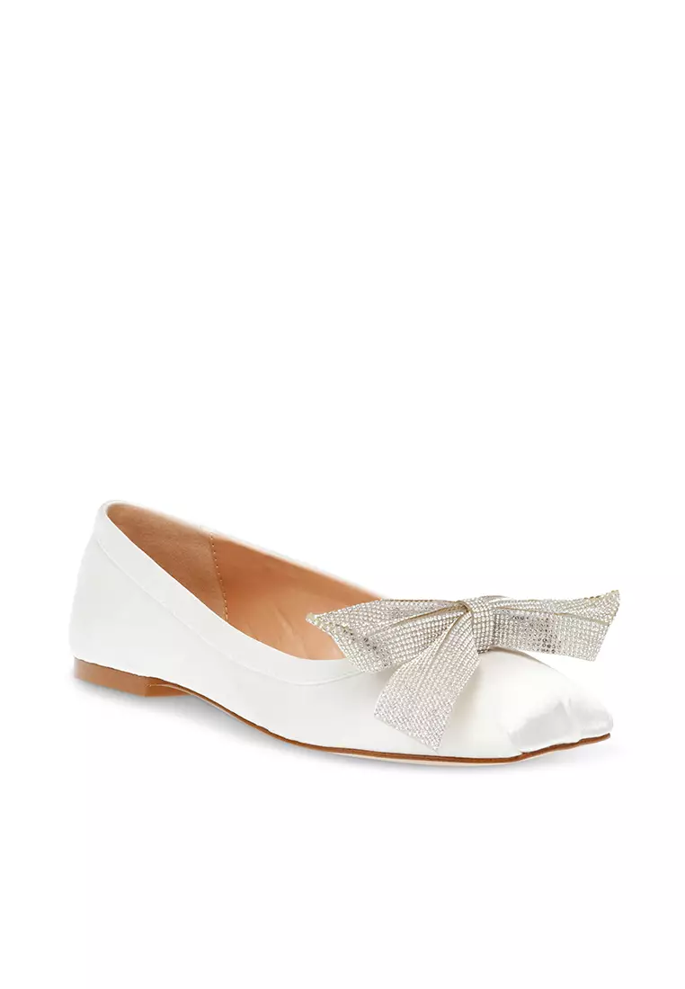 Ivory on sale satin flats