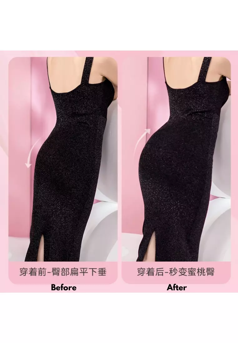 Kleo Butt Lifter Safety Shorts Panties Seamless Padded Underwear Hip Pads Enhancer Panty in Black