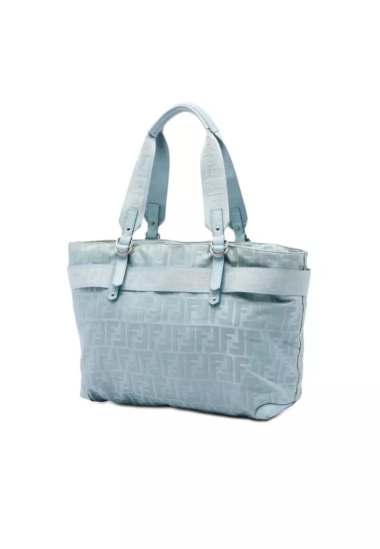 Pre-Loved Fendi Zucca Nylon Zip Code Tote