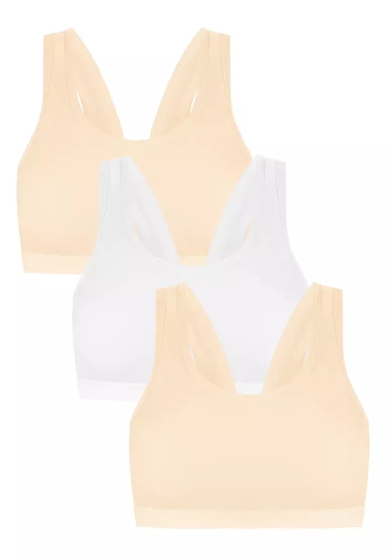 Classic Cuties 3-in-1 Pack Baby Brassiere Underwear For Kids Girls