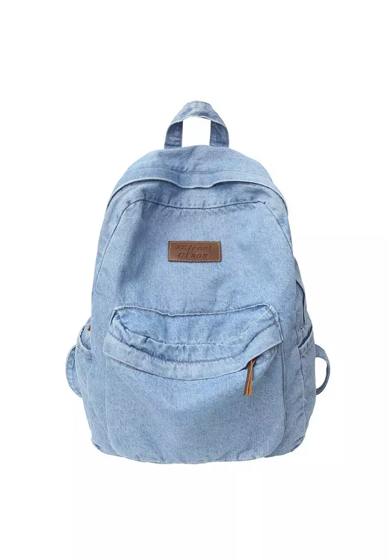 Vintage denim backpack top