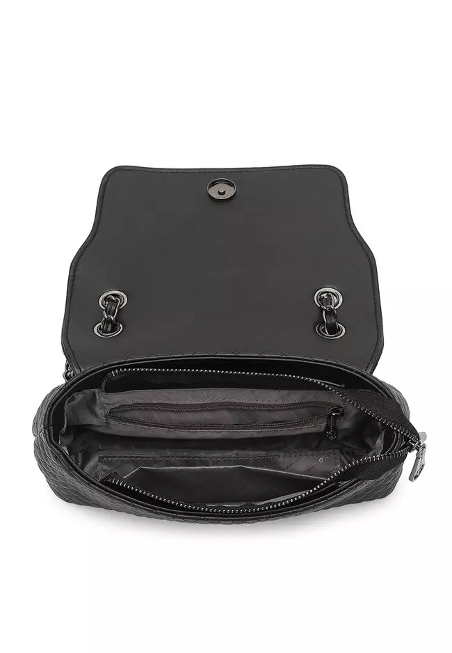 Quilted Sling Bag / Crossbody Bag - Black