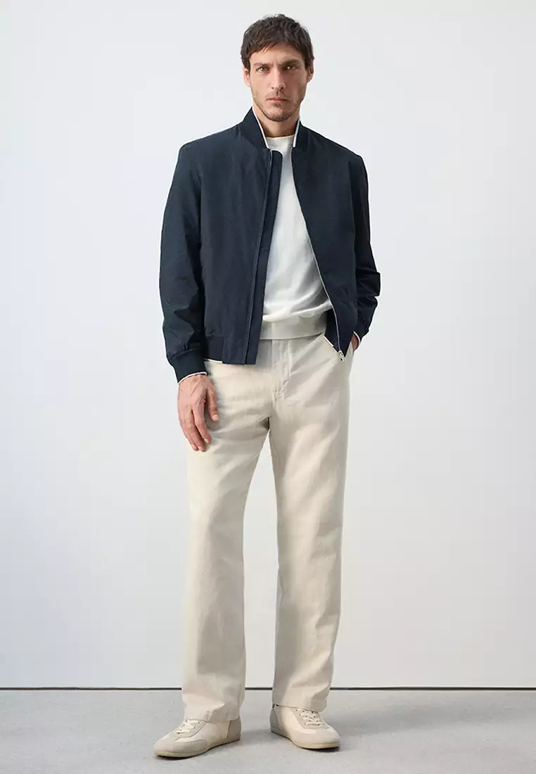 Lightweight Water-Repellent Bomber Jacket