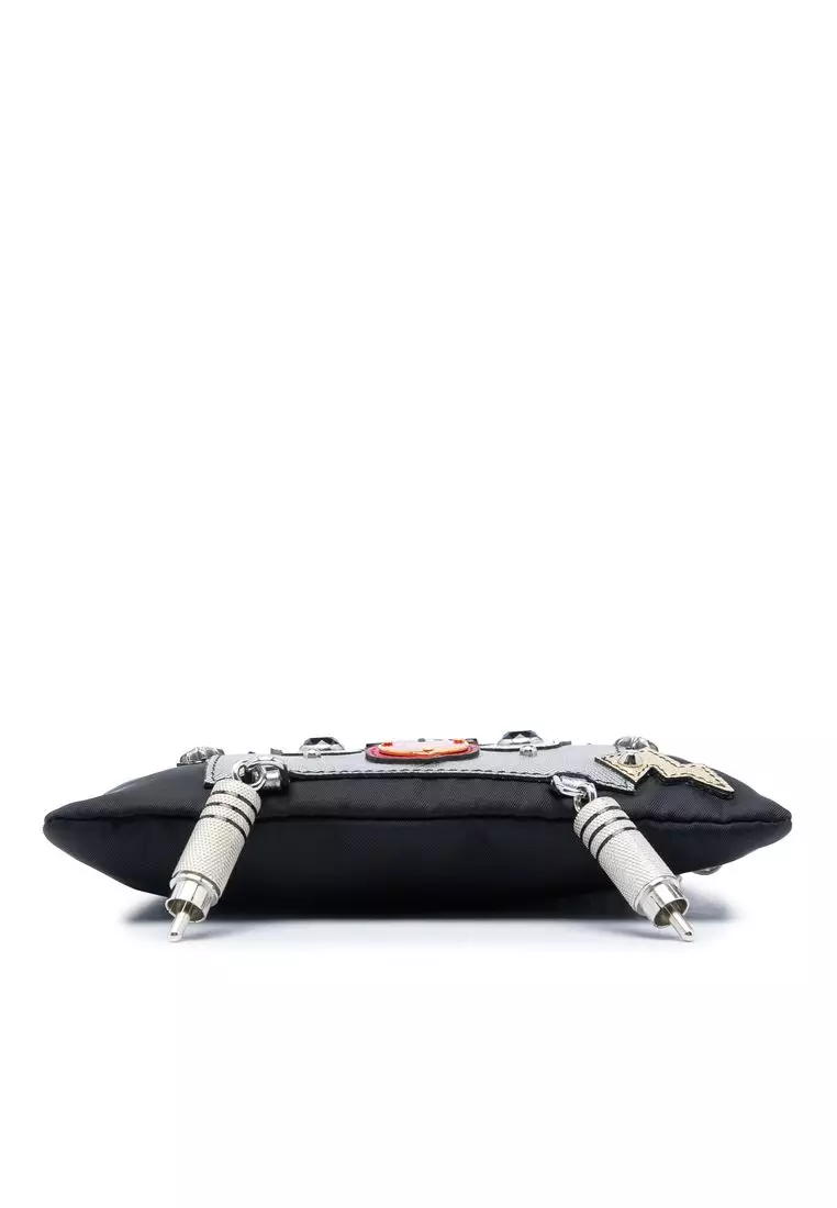 Pre-Loved Prada Tessuto Saffiano Robot Chain Shoulder Bag