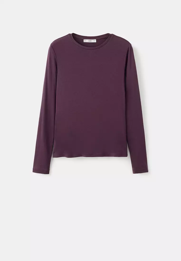 Round-Neck Long-Sleeved T-Shirt