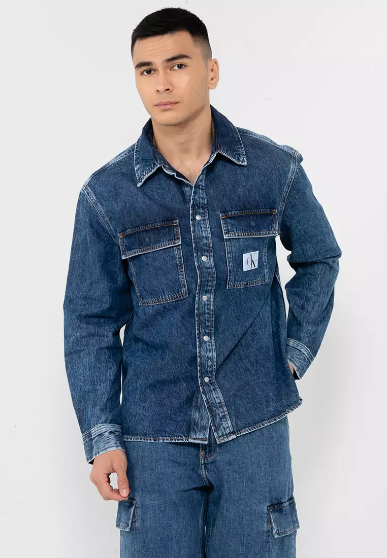 美品⭐︎CK JEANS Men's Relaxed Fit DenimShirt Buy Calvin Klein Jeans Camp Denim Relaxed Fit Shirt - NNNOW.com