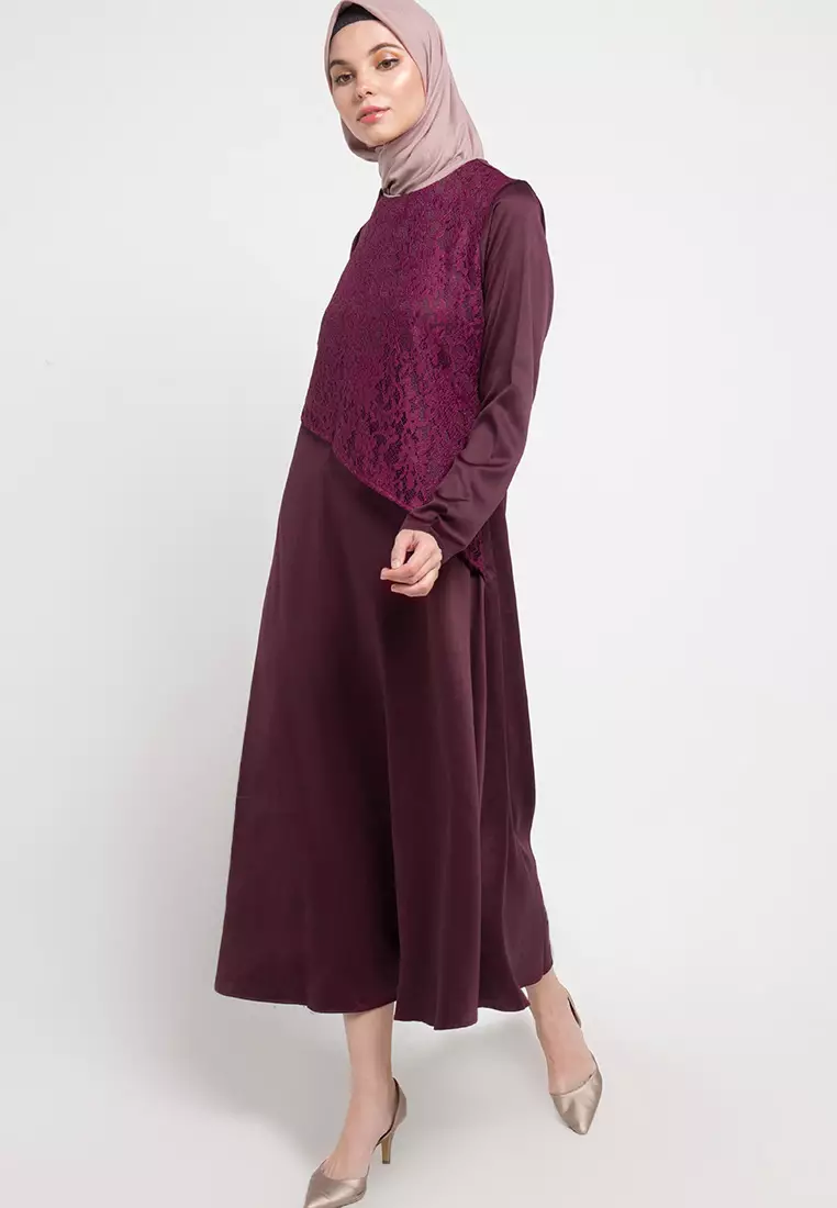 Lily Maxi Dress In Burgundy