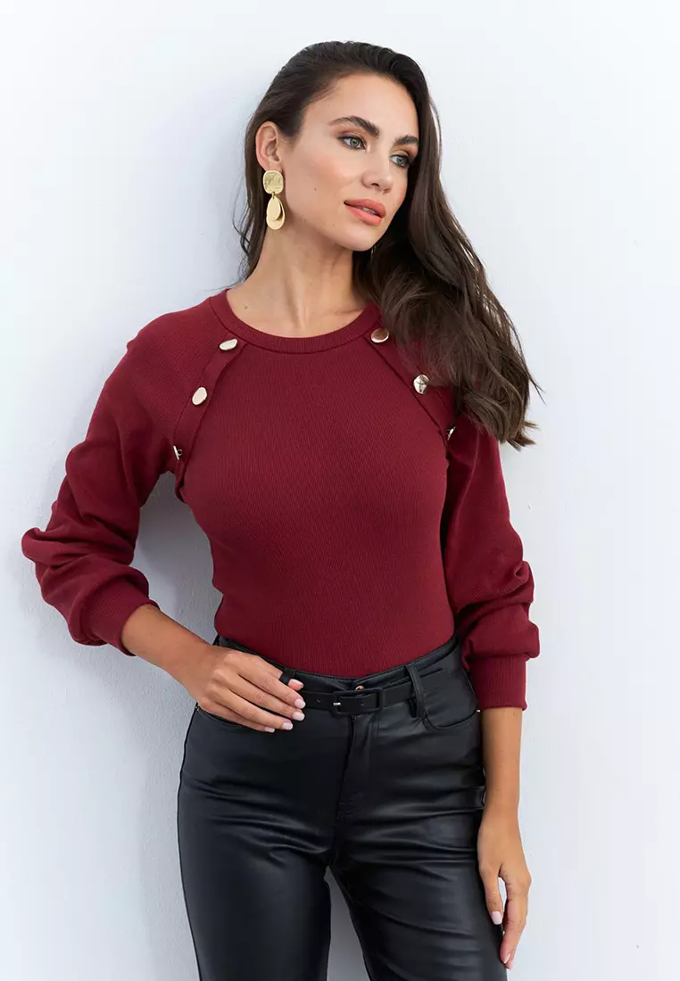 Jual Cool & Sexy Button Accessory Top Original 2025 | ZALORA Indonesia