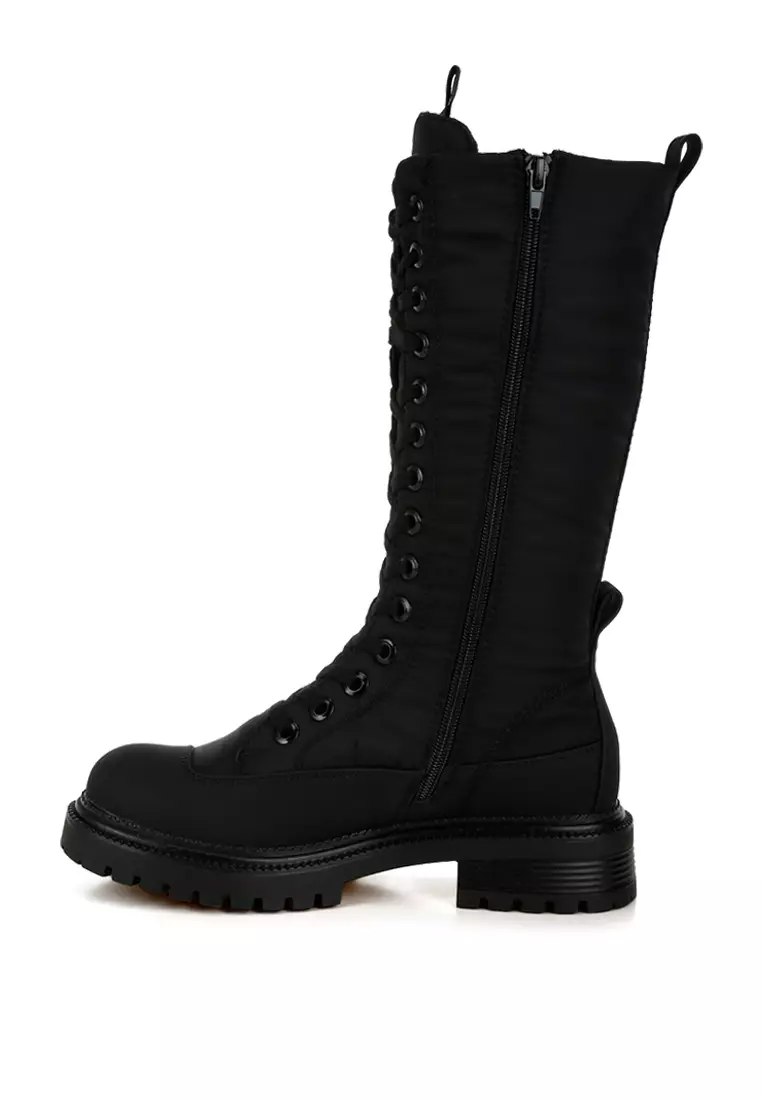 黑色防滑繫帶軍靴