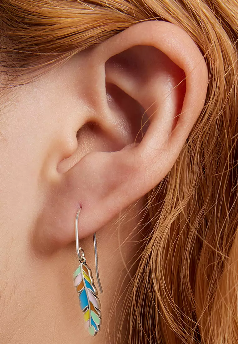 Solid 925 Sterling Silver Samba Dream Colourful Feathers Charms