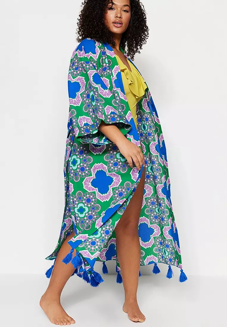 Plus top kimono cardigan
