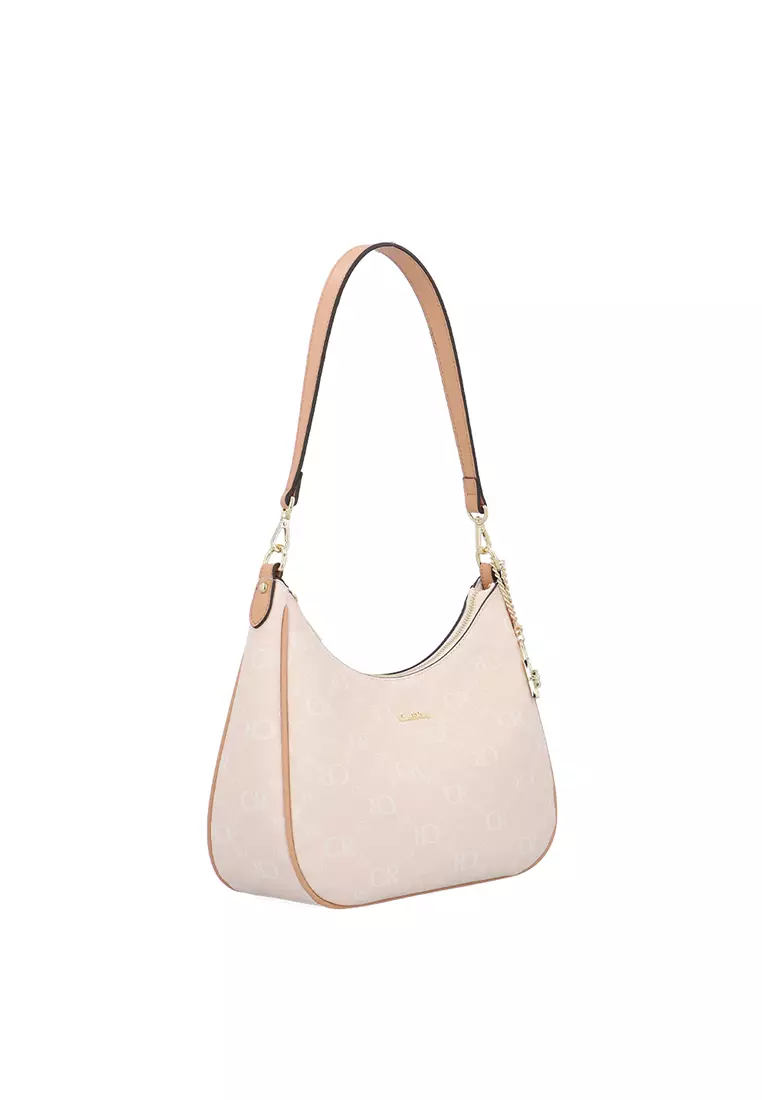 CR Monogram in Cream 2 Way Shoulder Bag - Beige