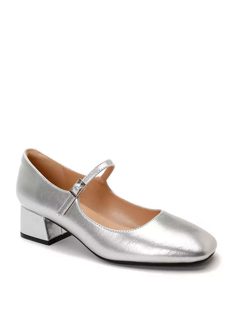 4CM Buckle Strap Patent Leather Mary Jane Shoes TE2010-2