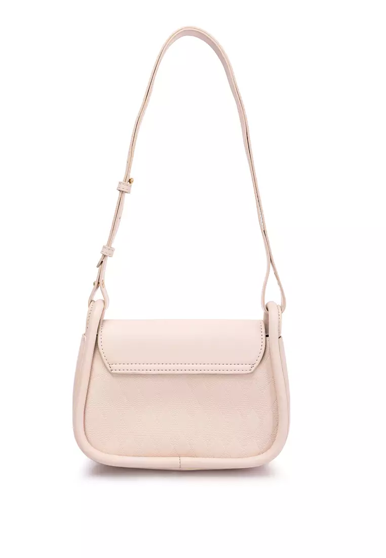 Faux Leather Sling Bag in White