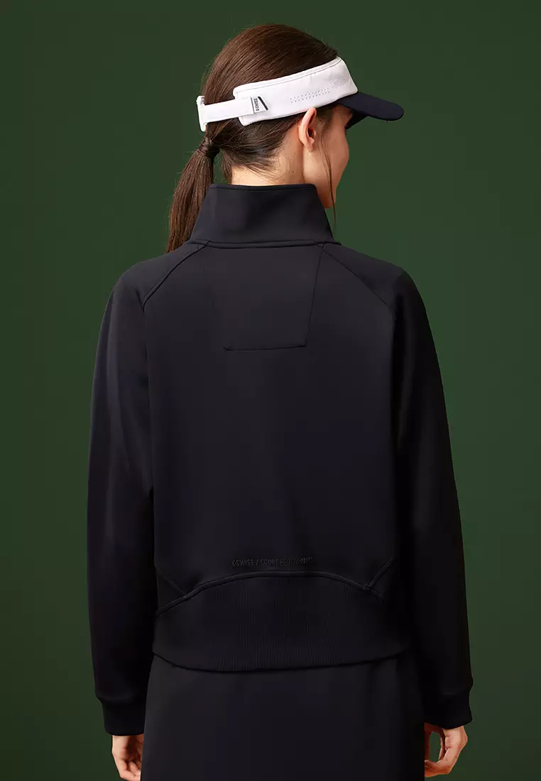 WOMEN'S K-SWISS LOGO STAND COLLAR JACKET