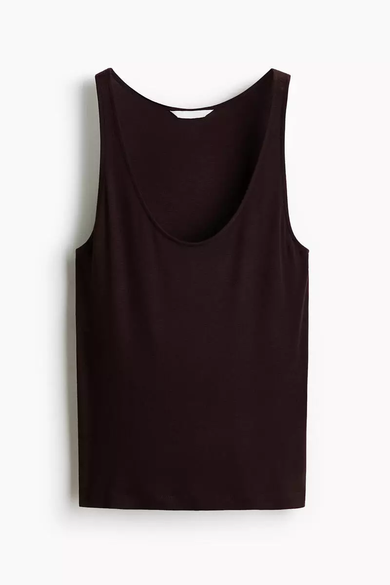 Scoop-neck vest top