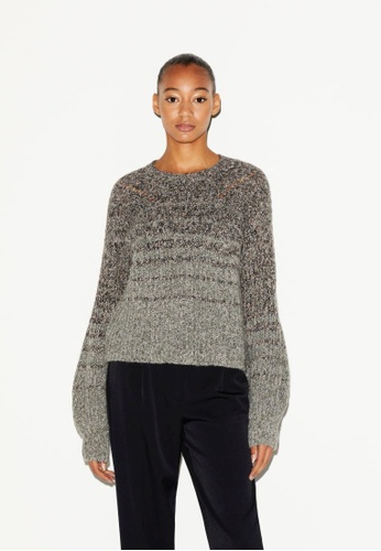Sisley grey Sweater with puff sleeves D9588AA4842F2AGS_1