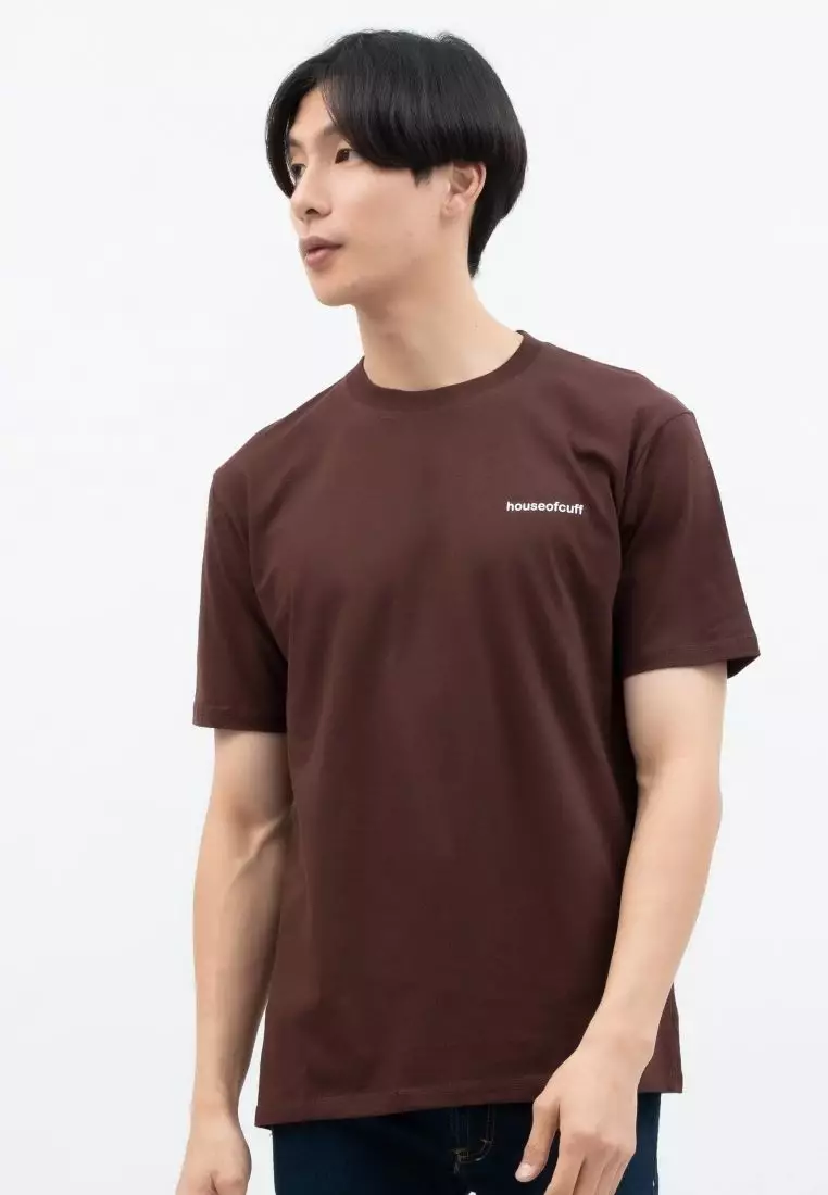 Kaos Polos Pria Premium Katun Combed Lengan Pendek Coklat