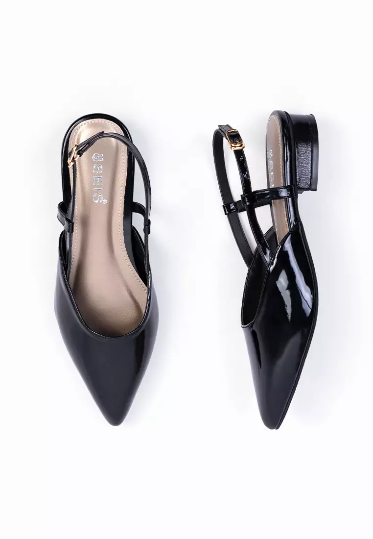 SEIS Delcy Sepatu Mules Heels Wanita | Slingback Hak 3 cm