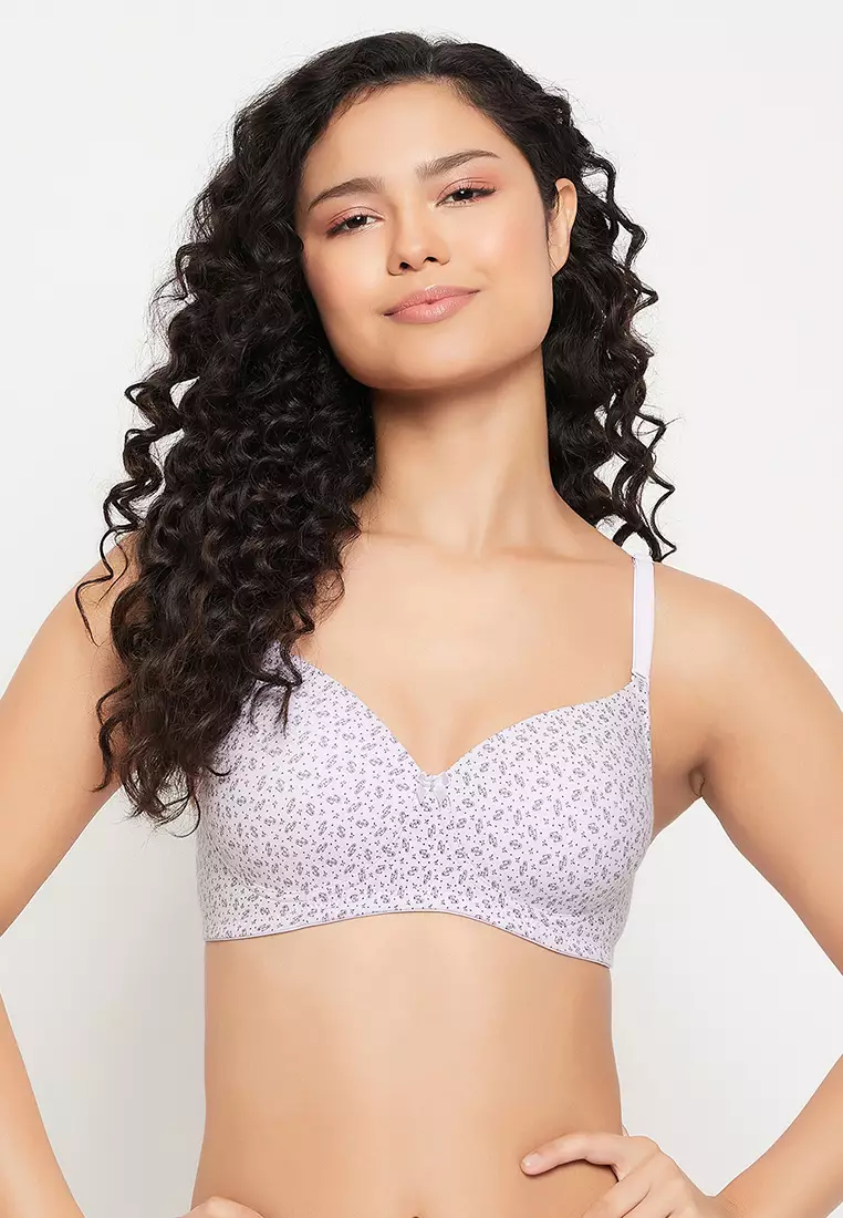 Clovia Padded Non-Wired Longline Lace Bralette with Racerback 