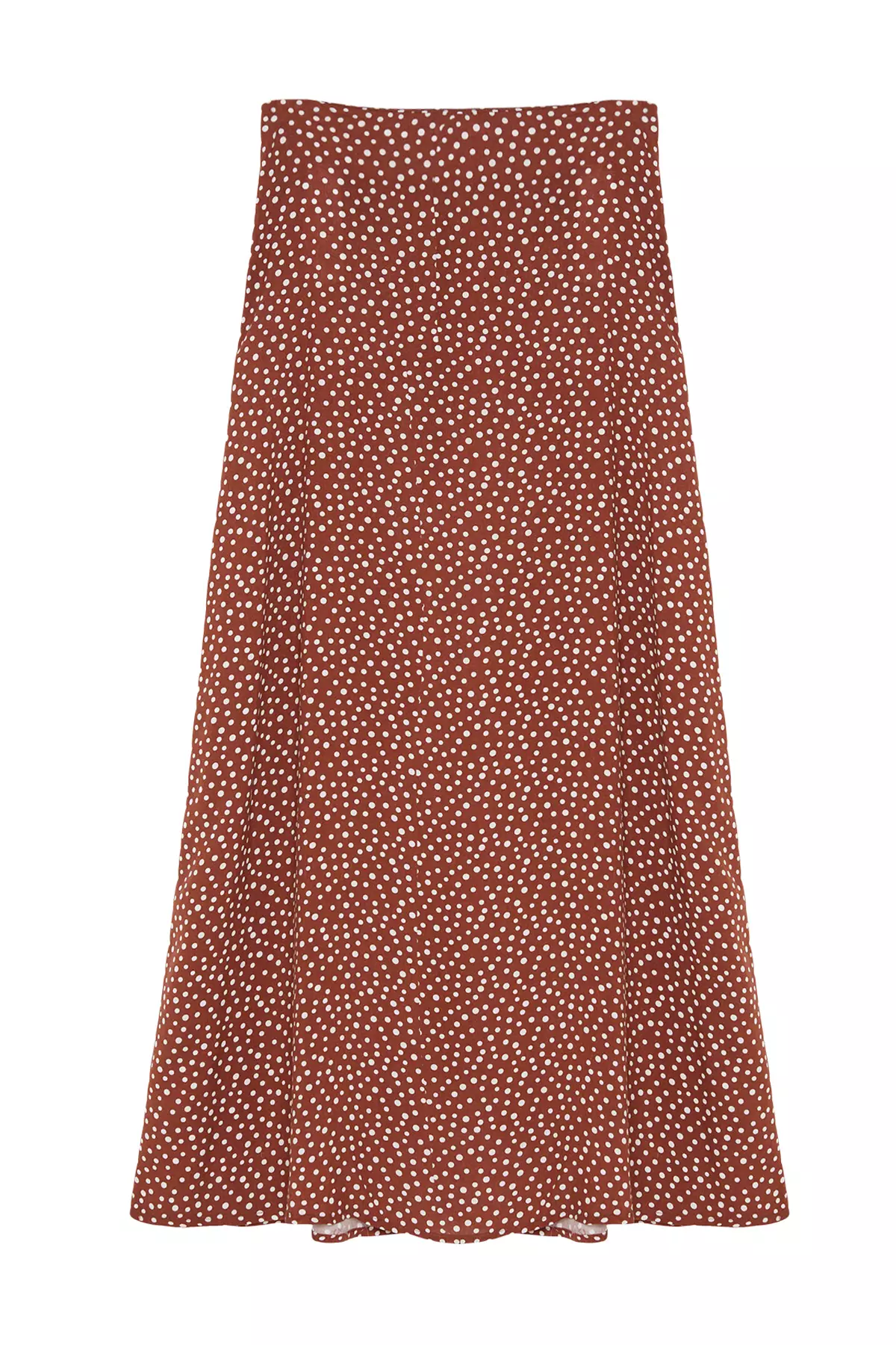 Brown Flowering Maxi A-Line Regular Skirt