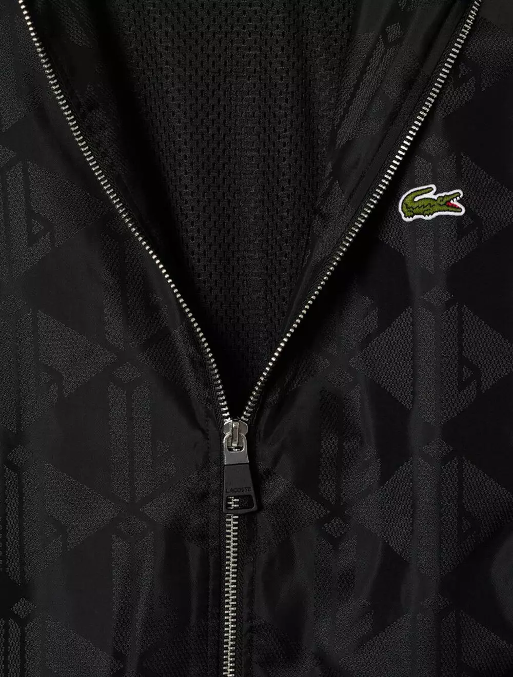 Cropped Monogram Sportsuit Jacket - BLACK