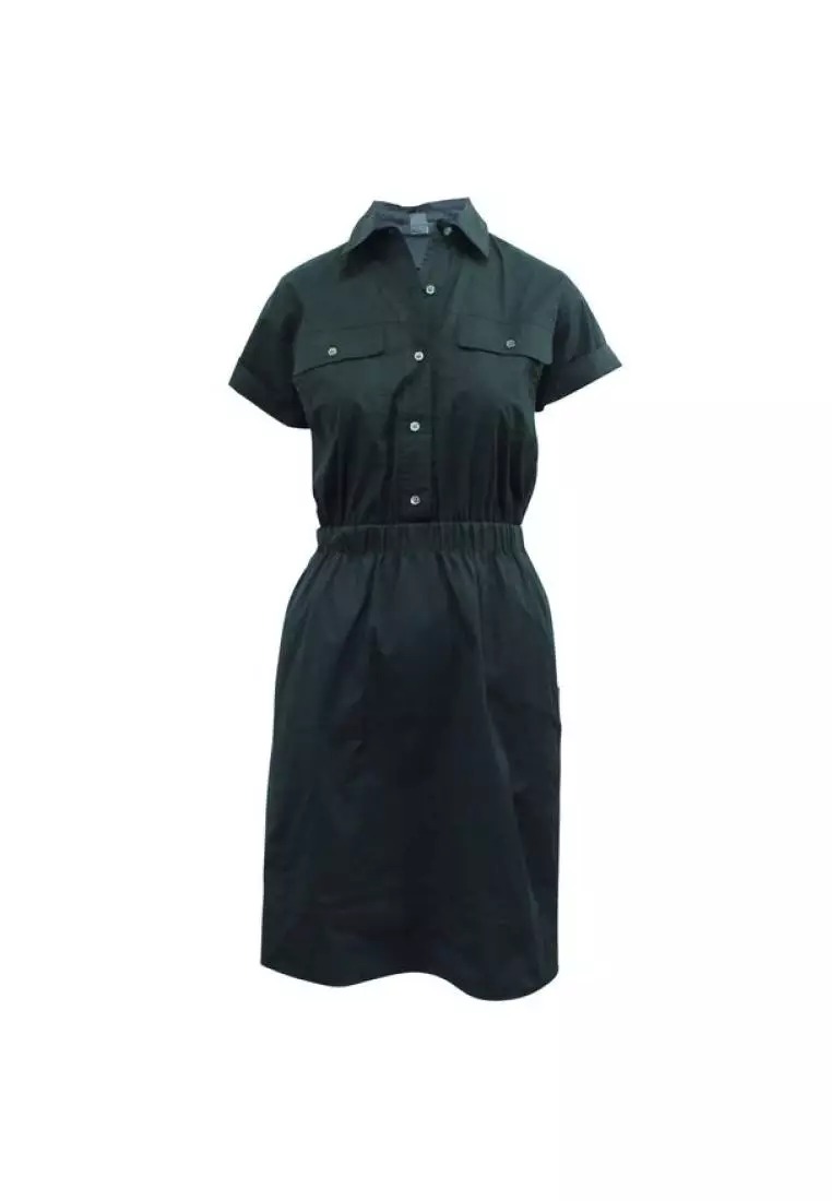 Casual black top shirt dress
