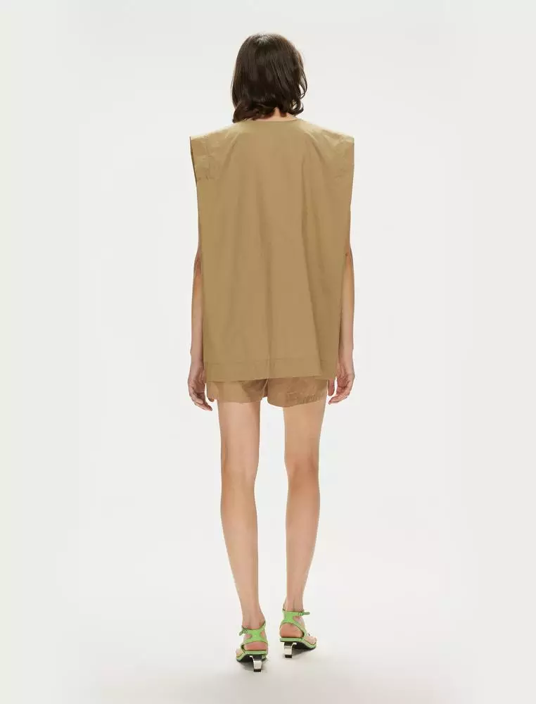 JNBY Women's V-Neck Sleeveless Short Jumpsuit