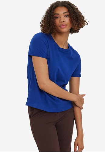 Vero Moda blue Paula Short Sleeves T-Shirt D056BAAFEA40D0GS_1