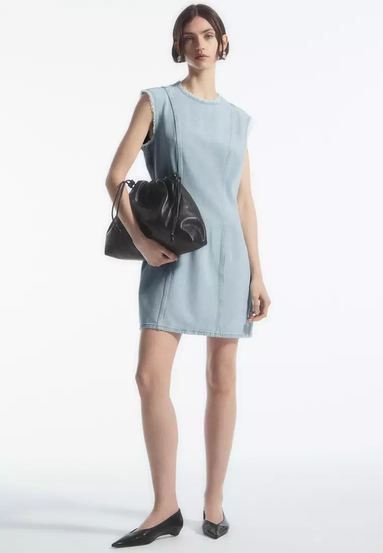 Panelled Denim Mini Dress