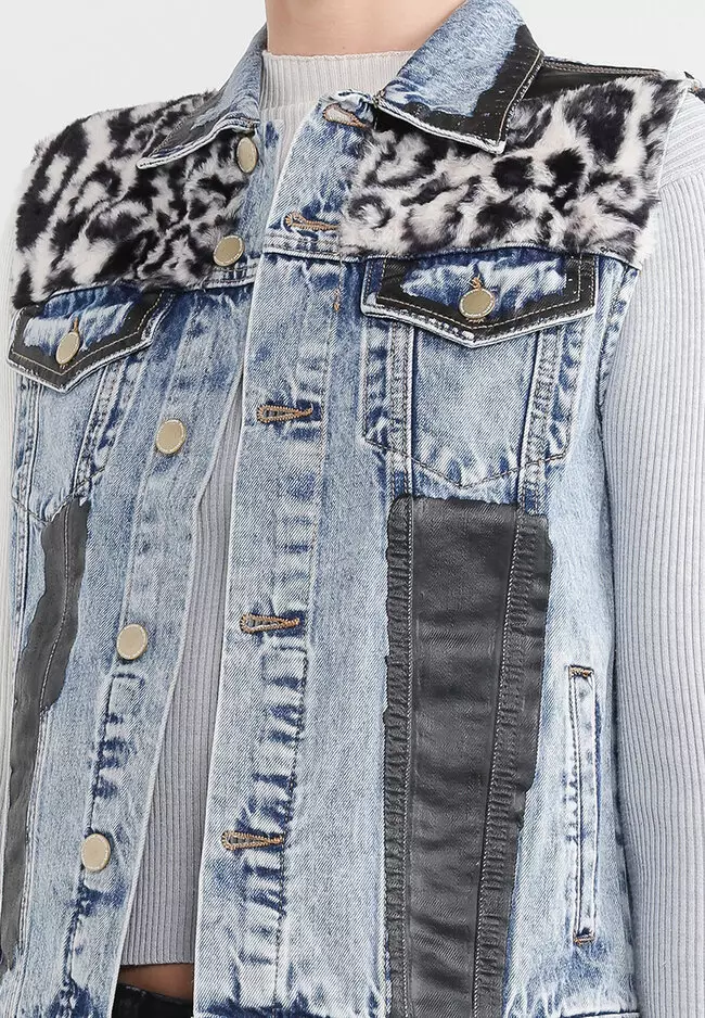 Filadelfia Animal Print Denim Jacket