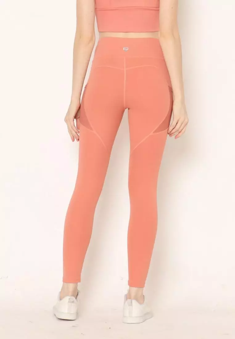 FITWEAR - ROSE SPORT LEGGING POCKET PJ MEDIUM WAIST - CORAL