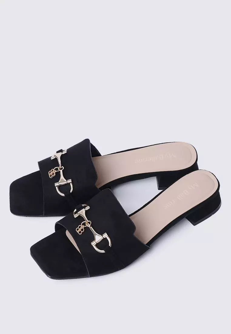 My Ballerine Ebony Comfy Sandals In Black