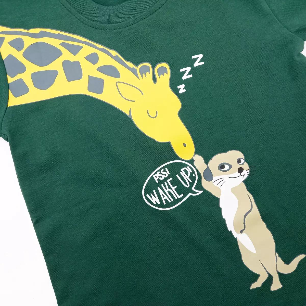 Wakakids Baju Anak Laki Laki Atasan Kaos Usia 1 Tahun Hingga 4 Tahun Oblong Lengan Pendek Motif Giraffe 4062 Army WKATS