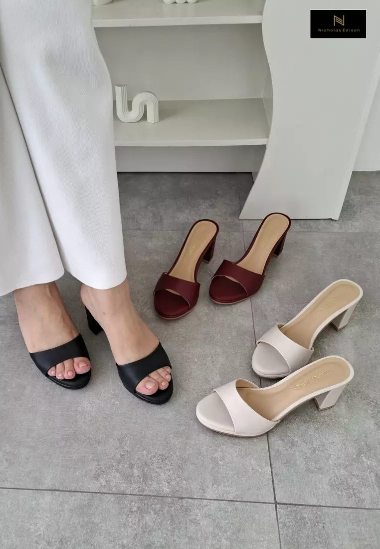 Nicholas Edison Heel Kanaya Cream