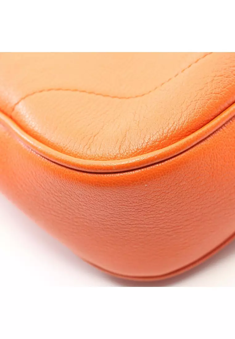 Pre-Loved Gucci Aphrodite Small Shoulder bag leather orange 2WAY