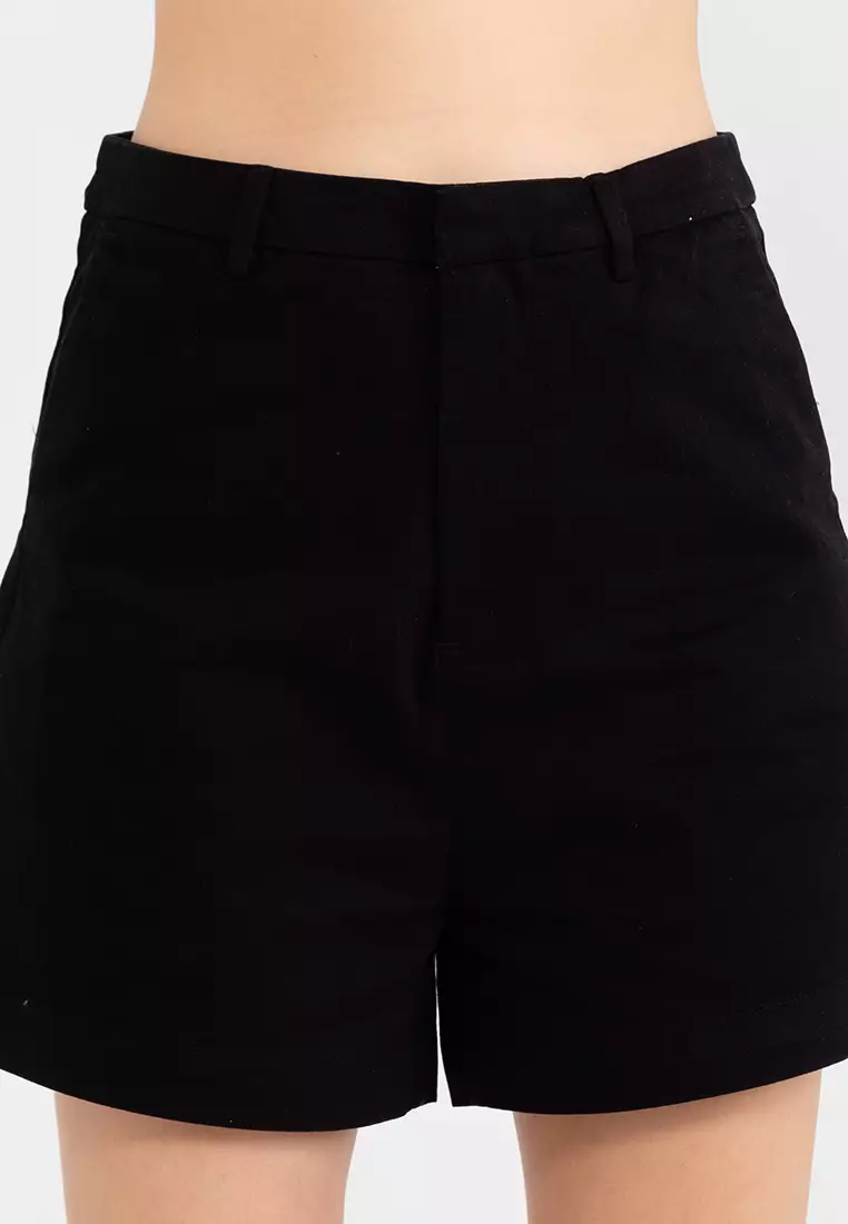 Hi Rise Twill Shorts
