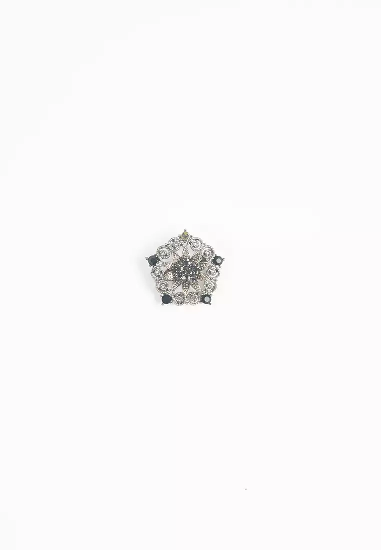 Houseofcuff lapel pin brooch bros untuk jas TUSUK SILVER A32