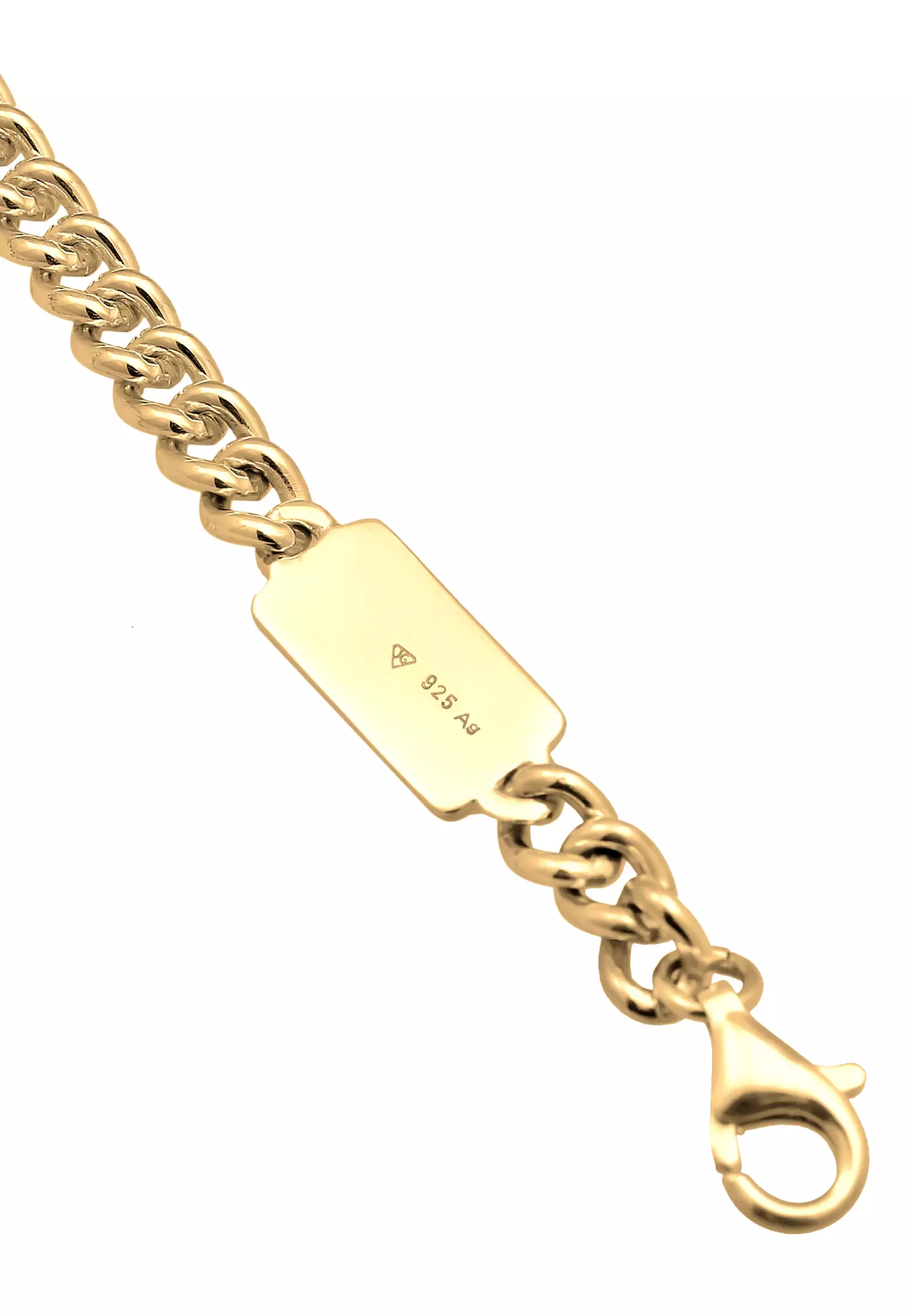 Bracelet Men Curb Massive Basic Gold Plated